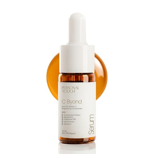 Image of Personal Touch C Byond Vitamin C Serum for Glowing Skin | 6000X Potent Antioxidant Formula with RGBcomplex, Hyaluronic Acid & Astaxanthin | Brightening & Radiance | 10 ml