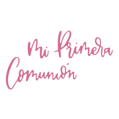 Craftelier - Troquel en Español con Mensaje de 'Mi Primera Comunión' | Frase Clásica Ideal para Proyectos de Tarjetería, Scrapbooking y otras Manualidades | Tamaño Aprox. 15 x 2,35 cm - Color Turquesa