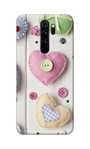 Image of PRINTFIDAA Heart Shape Hard Back Cover for Redmi Note 8 Pro Back Cover -(P6) KAT1010