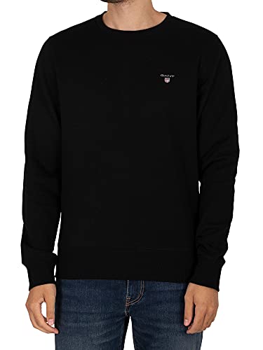 GANT Herren Original C-neck Sweatshirt, Schwarz, L EU