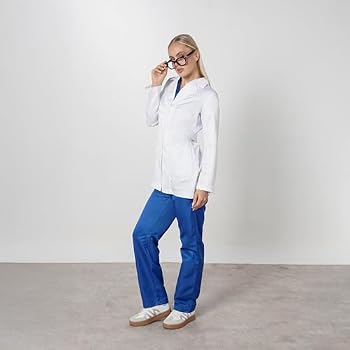 GALLANTDALE Bata Sanitaria De Trabajo Lisboa QX Mujer Repelente Antibacterial Esterilizable Resistente Color Blanco Quirúrgica Reutilizable Médico Doctora Blanca Talla XS