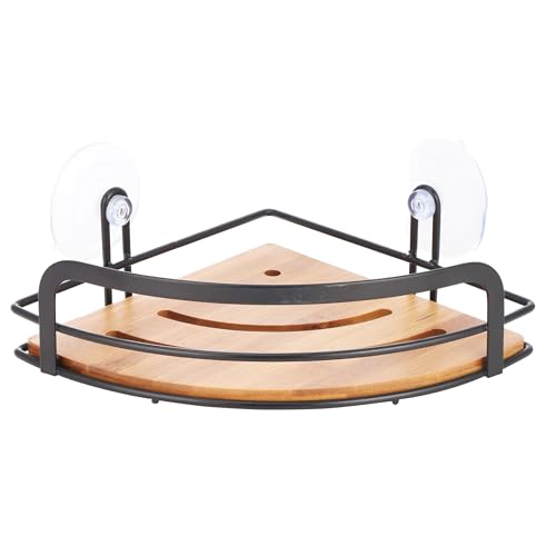 MSV Duschregal Eck Duschkorb Badezimmer ohne Bohren mit Saugnäpfen Stahl...