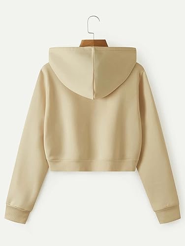 Image of Crop Hooded Sweatshirt for Women Winter Wear Crop Hoodie