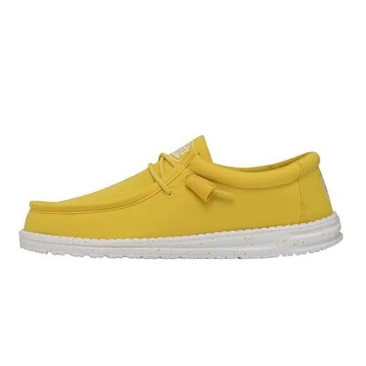 Hey Dude Wally Slub Canvas, Moc Toe Shoes Hombre, Empire Yellow, 40 EU
