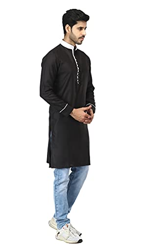 Image of Leriya Fashion Men's Slub Cotton pathan Suit Kurta
