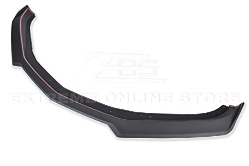 Extreme Online Store Replacement For 2019-Present Chevrolet Camaro Lt Ls Rs Ss Models | Refreshed Zl1 Style Abs Plastic Matte Black Front Bumper Lower Lip Splitter Fascia Extension #TOP6