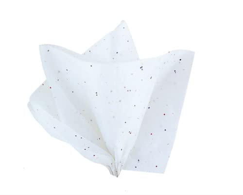 Unique Party Premium Glitter Tissue Sheets - Pack of 12, Vibrant Colors for Gift Wrapping, Crafts & More