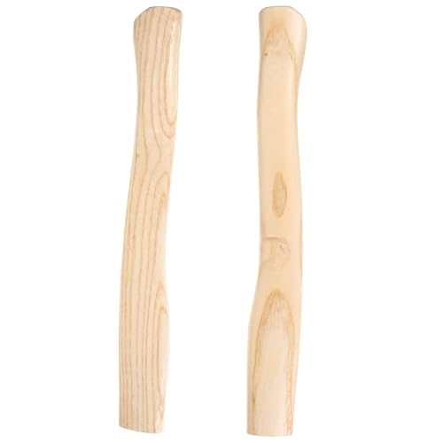 Toyvian Lot de 2 Poignées en Bois de Camellia 38 Cm pour Hache de Jardinage, Remplacement Manche Ergonomique Solide, Accessoire Outil Bois Extérieur Jardin Pelouse