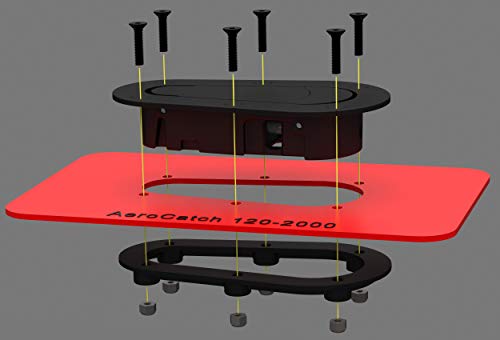 Aerocatch 120-3100 Above Panel Flush Locking Hood Latch And Pin Kit - Black Carbon Fiber Look #TOP2