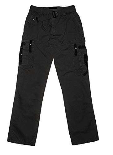 ETHANOL Men Relaxed Cargo Pants with 6 Big Pockets Casual Work Combat Trousers2