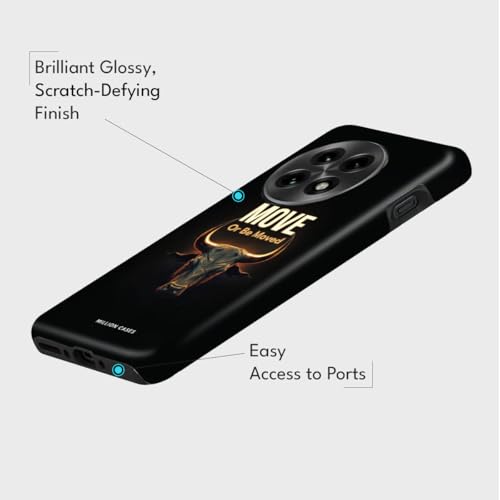 Image of MILLION CASES Back Cover Case for OnePlus 12 Scratch Resistant Anti-Slip Polycarbonate Shockproof Protective Durable Dominator Crystal Case for Men & Boys