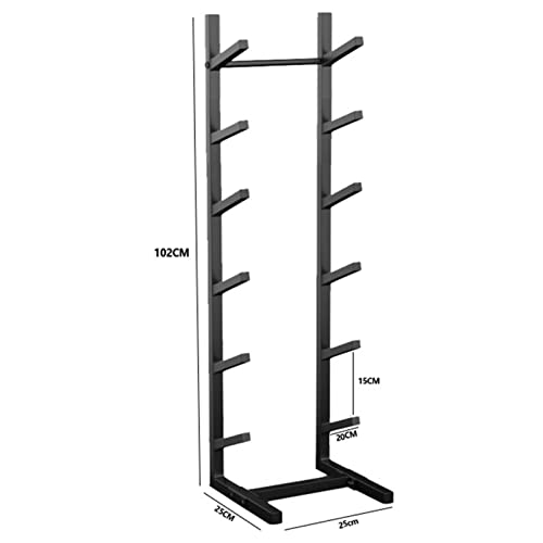 Scaffale da pavimento in metallo per tavola da surf e sci, espositore salvaspazio per organizzare surf, skateboard e snowboard