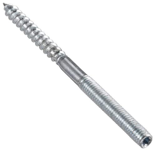 Image of TOP-VIGOR 8Pcs M6x90mm Double Headed Bolts Self Tapping Screw, Double Ended Dowel Screws, Screw Dowels Hanger, Threaded Lag Wood Screws and Machine Bolts for Wood Joint Furniture