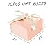 Muimurex Pink Paper Gift Boxes with Ribbon, 10 Pack Small Foldable Boxes for Craft, Candle, Small Gifts Packaging, 4.75” x 4.75” x 3.53”, Perfect for Birthdays, Weddings, Baby Showers, and More