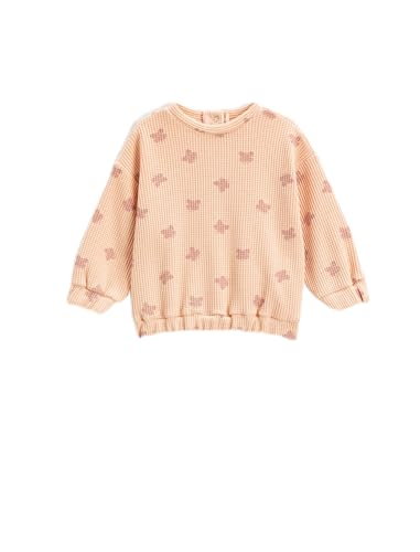 Sweatshirt rose filles Koton à enfilage rapide avec pressions