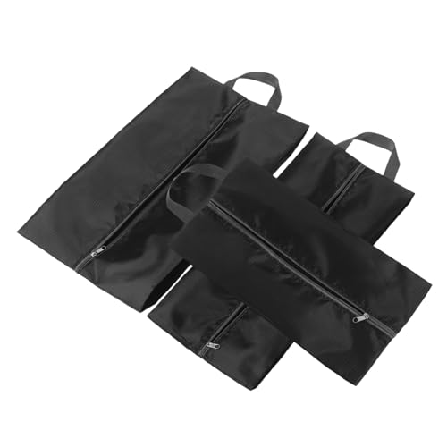 Beavorty 3 Piezas Bolsa De Zapatos Bolsas para Botas De Viaje Zapatos y Bolsas Cubrezapatos Impermeable Bolsas De Almacenamiento De Zapatos Black Tela Oxford