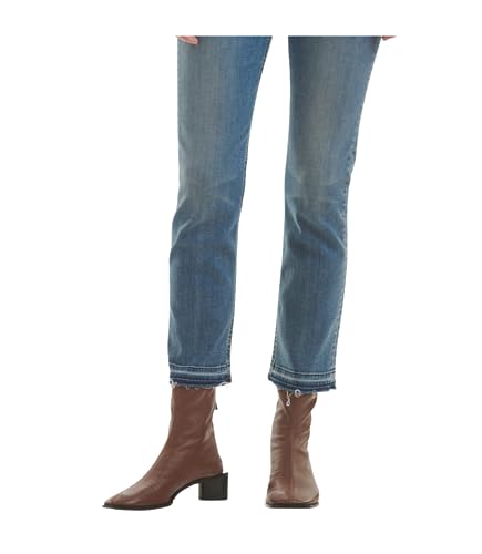 Jen7 Women's Ankle Straight Released Hem Jeans in Admiral Dusk
