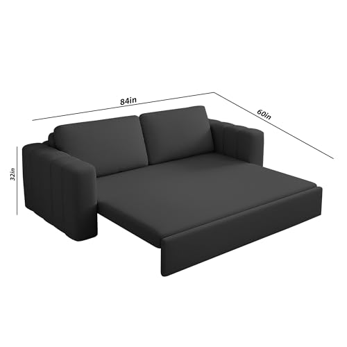 Image of Cisco 3 Seater Sofa Cum Bed for Home & Living Room (Black) | Modern Premium Fabric Sofa | Foldable Sofa Bed Design | Stylish Furniture for Home, Office, Guest Room & Bedrooms