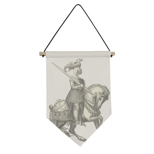 Drapeau médiéval chevaliers idéal pour sublimer la décoration murale du salon