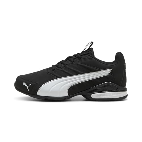 PUMA Electro SL Chaussures de Course sur Route Unisexes Noir/Blanc/argenté Pointure 42, Puma Black Puma White Puma Silver, 43 EU