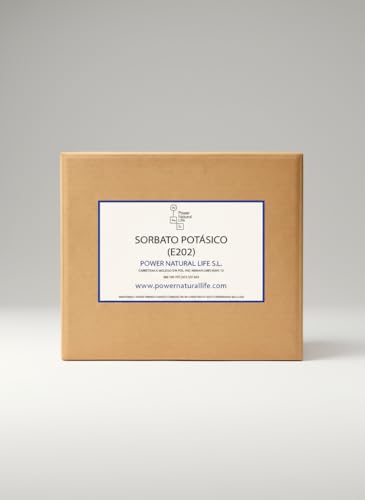 Sorbato de Potasio Granular Power Natural Life | Grado Alimentario E202 | Conservante Natural Antimicrobiano | Para Vino, Panadería, Lácteos, Conservas y Bebidas | Caja de 25 kg