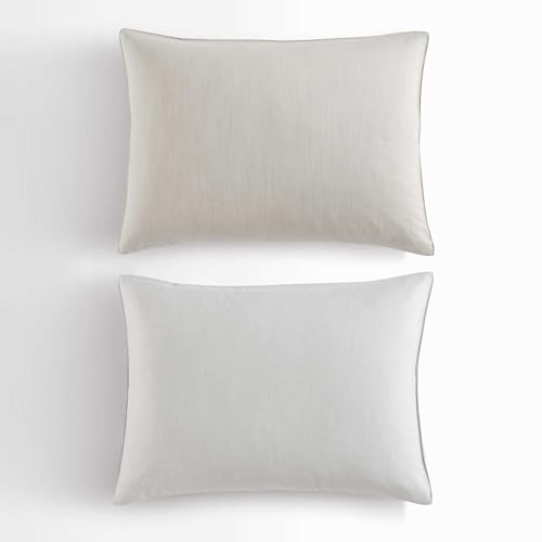 Calvin Klein - King Duvet Cover Set, Reversible Tencel Bedding with Matching Shams, Oeko-Tex Certified (Flax Beige, King)