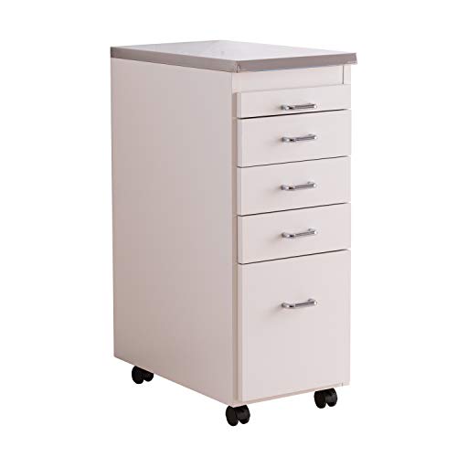 ライフスタイリングショップ キッチンワゴン ホワイト 幅30×奥行55×高さ80cm dm-c614-30