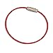 MantaRing - Cable Key Ring with Screw Lock - Strong, Flexible, Waterproof. One Ring for Keys and So Much More (Red)