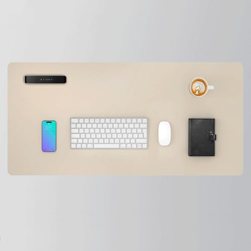 NuoNxuo レザー デスクパッド キーボード プロテクター マット 長さ70-160cm 幅30-60cm 矩形 単色 モダン シンプル 大型 滑り止め マウスパッド 防水 防油 断熱 お手入れ簡単 ライティングマット 20色(O,60x100cm)