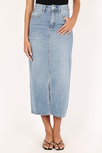 Petal & Pup Women's Dana Denim Midi Skirt2