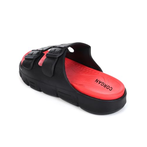 Image of CORGAN Slippers VENTO104-BROWN-WHITE 6 Slip-On Footwear | Soft Cushioned Sole | Anti-Skid Indoor & Outdoor Casual Sandals | BROWN-WHITE 6
