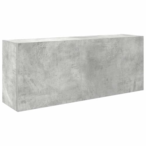 vidaXL Bad-Wandschrank Betongrau 100x25x40 cm Holzwerkstoff, Bad-Hängeschrank, Hängeschrank Badezimmer, Wand-Badschrank