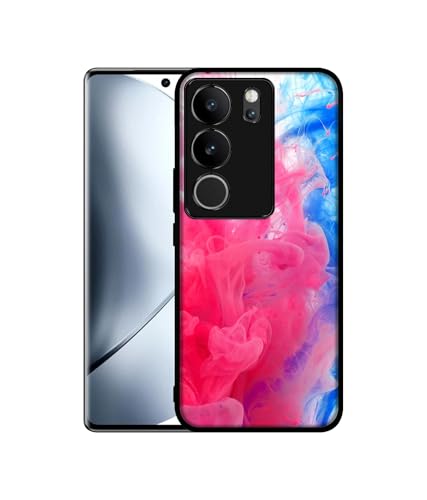 Image of Fractal Paint Design Premium 2D Printed Metal Back Case Cover for Vivo V29 5G / V29 Pro 5G