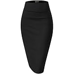 Hybrid-Company-Womens-Premium-Nylon-Ponte-Stretch-High-Waist-Pencil-Suit-Skirt-Below-Knee Hybrid & Company Women's Premium Nylon Ponte Stretch High Waist Pencil Suit Skirt Below Knee