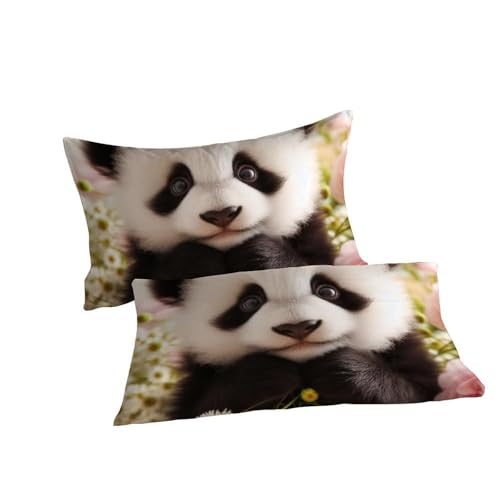 Housse de couette panda 3D en microfibre infroissable facile à laver - 7
