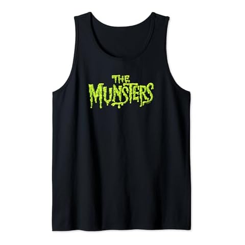 The Munsters Centered Slime Text Logo Tank Top Cover