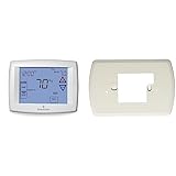 White Rodgers Emerson 1F95-1277 Touchscreen 7-Day Programmable Thermostat, White & Emerson F61-2600 Wall Plate for 90 Series Touchscreen Thermostats, Blue