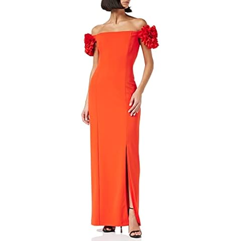 Gina Bacconi Melon Pink Maxi Dress Cover