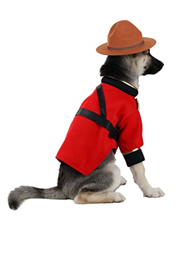 Disfraz para perro Mountie rojo talla M miniatura 3
