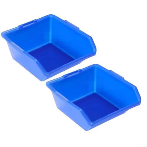 Boîte à outils épaisse, boîtier en plastique pouvant être utilisée comme boîte de rangement pour pièces et outils, récipient à vis, boîte de tri du matériel (bleu)