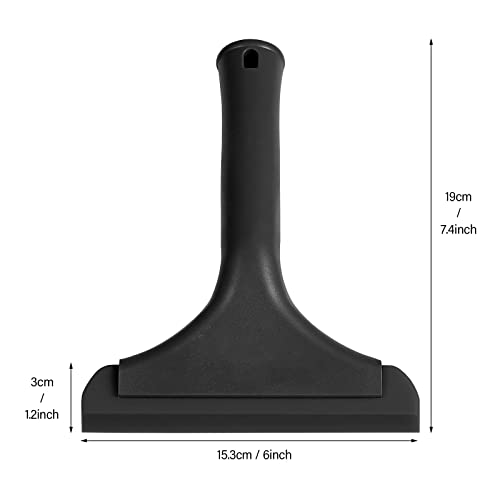 Silikon Fensterabzieher Klein, Scheibenabzieher Auto Klein 15cm, Abzieher Autoscheibe Kleins, Fensterwischer, Duschabzieher Schwarz, für Autofenster, Spiegel, Glas, Badezimmer