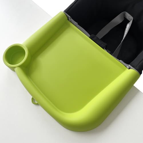 Image of FAILUN Silicone Baby Dining Tray Compatible with Inglesina Fast Table Chair & Other Hook-On High Chairs,Portable Clip-On Fast Table Chair Baby Tray, Dishwasher Safe & BPA Free (Green)