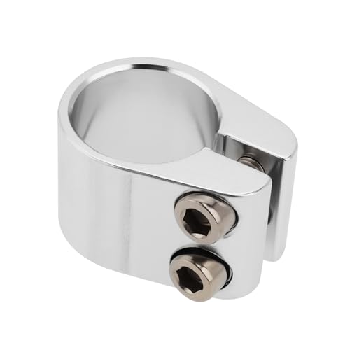Collier de Serrage pour Tige de Selle de Vélo de 2,5 Cm 25,4 Mm en Alliage D'aluminium Clip pour VTT, Route, Montagne, Plié - Argent