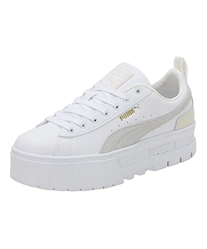 Image of Puma Womens Mayze LTH WN's White-Nimbus Cloud-Team Gold Sneaker - 4 UK (38198313)