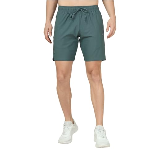 Image of TECHNOSPORT Mens Regular Fit Solid Shorts for Gym, Workout & Sports with Anti Microbial, Techno Dry