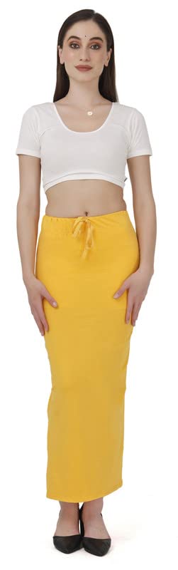 Image of Lycra Blend Cotton Saree Shapewear Petticoat for Women and Girls, Skirts Shapewear Dress for Saree