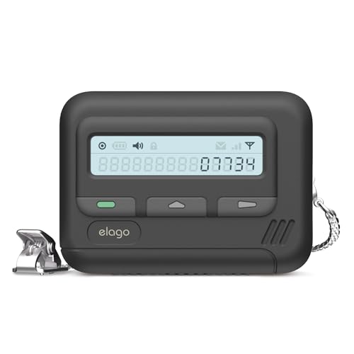 elago Pager Case Compatible with AirPods Pro 2nd Generation, Lanyard Included, Shock Resistant, Full Protection, for Men & Women (Black)