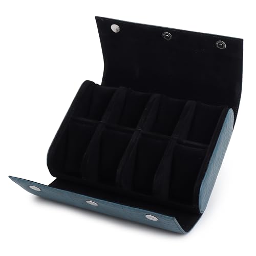 Image of essart Luxury Watch Storage Case - Premium Leather Organizer Box for Exclusive Timepieces, Elegant Display & Protection for Collectors (WR-1018-Croco-Green)