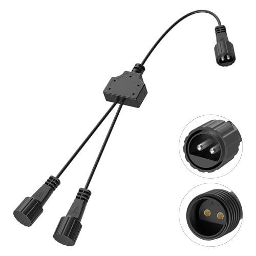 A.bigwhale Distributeur de Guirlandes Lumineuses, 2 Broches Connecteur Electrique Répartiteur IP65...