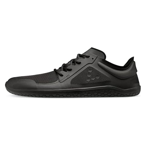 Vivobarefoot Primus Lite Knit Mens | Barefoot Trainers | Ultra-Lightweight Shoe | Build Strength, Balance & Mobility | Wide Fit Grounding Shoes | Flexible Obsidian Cover